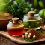 variety-spices-are-cutting-board-with-green-vegetable-background_1340-23417